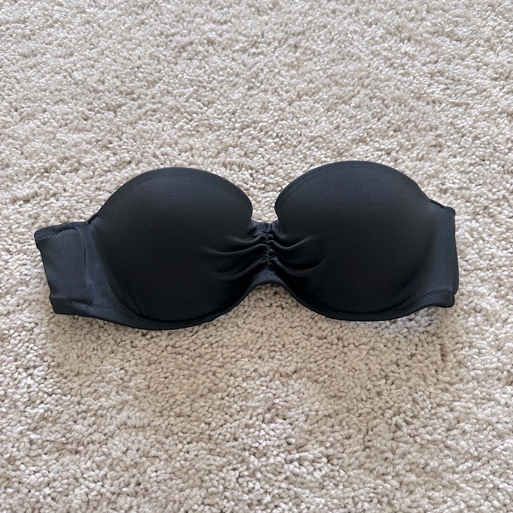 Victoria's Secret Black Strapless Bikini Top
